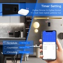BSEED Zigbee-s fényerő-szabályzó Zigbee-s EU konnektorral, üveg előlap 1