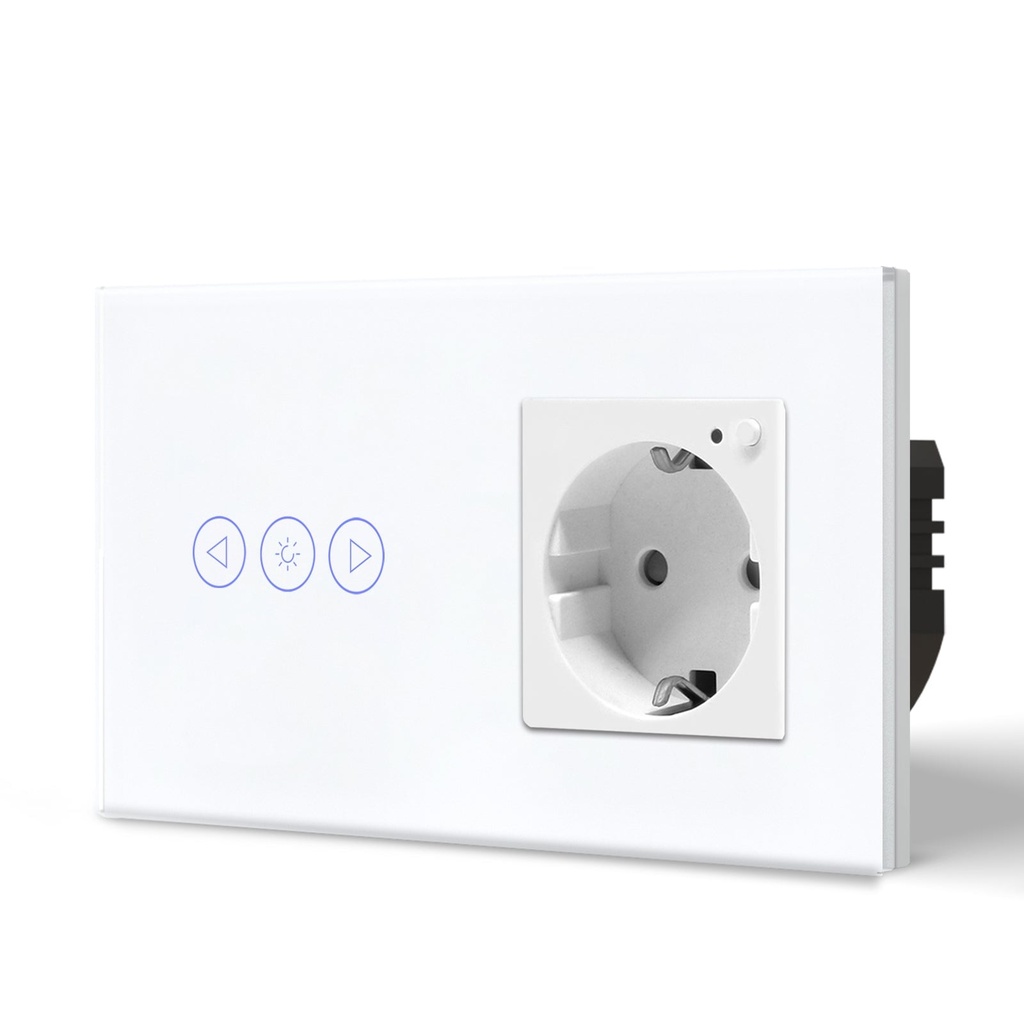 BSEED Zigbee-s fényerő-szabályzó Zigbee-s EU konnektorral, üveg előlap 13