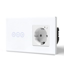 BSEED Zigbee-s fényerő-szabályzó Zigbee-s EU konnektorral, üveg előlap 13