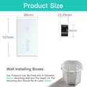 BSEED Zigbee érintős villanykapcsoló Zigbee fényerő-szabályzóval, 157 mm 9