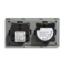 BSEED Zigbee-s fényerő-szabályzó Zigbee-s EU konnektorral, üveg előlap 14