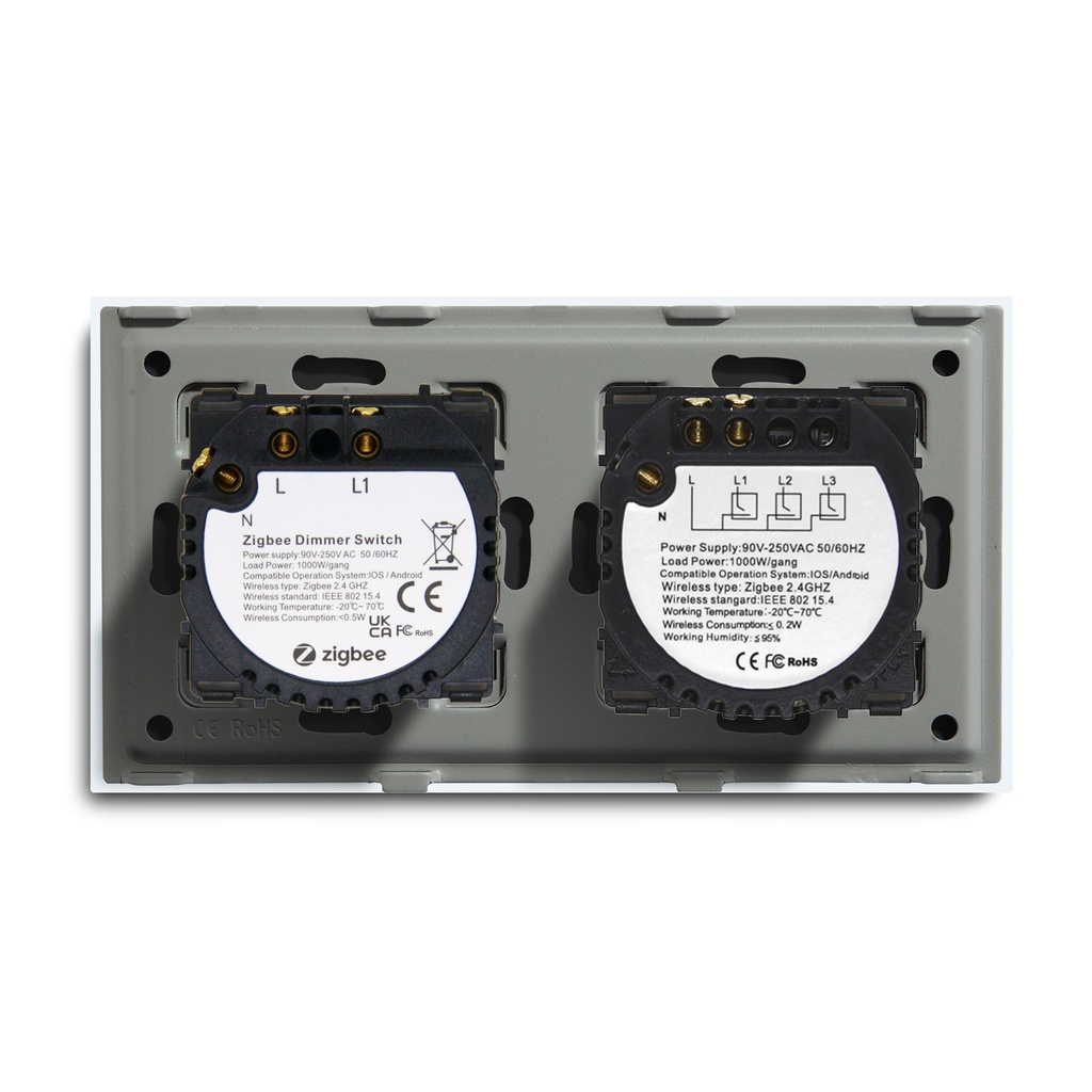 BSEED Zigbee érintős villanykapcsoló Zigbee fényerő-szabályzóval, 157 mm 18