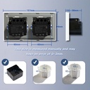 BSEED Zigbee okos EU konnektor USB + USB-C töltővel, fogyasztásméréssel 9