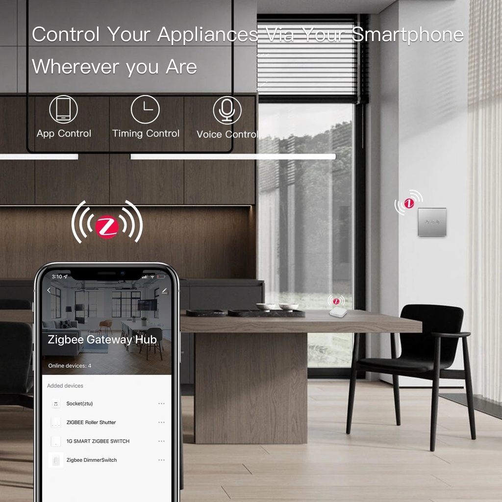 BSEED Zigbee érintős okos redőnykapcsoló 1