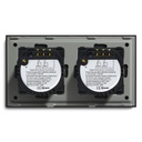 BSEED Zigbee dupla érintős redőnykapcsoló, 157 mm-es üveg előlap 9