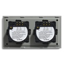 BSEED Zigbee dupla érintős redőnykapcsoló, 157 mm-es üveg előlap 15