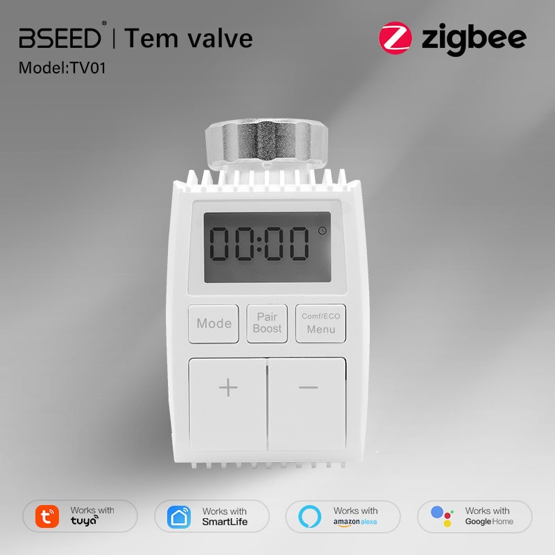BSEED Zigbee 3.0 okos termosztatikus radiátorszelep, programozható 5