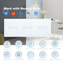 BSEED Wifi-s érintős fényerő-szabályzó és redőnykapcsoló, 299 mm-es üveg panel 1