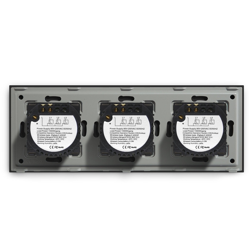 BSEED Zigbee hármas okos villanykapcsoló, 1–3 kapcsolós, 228 mm 12