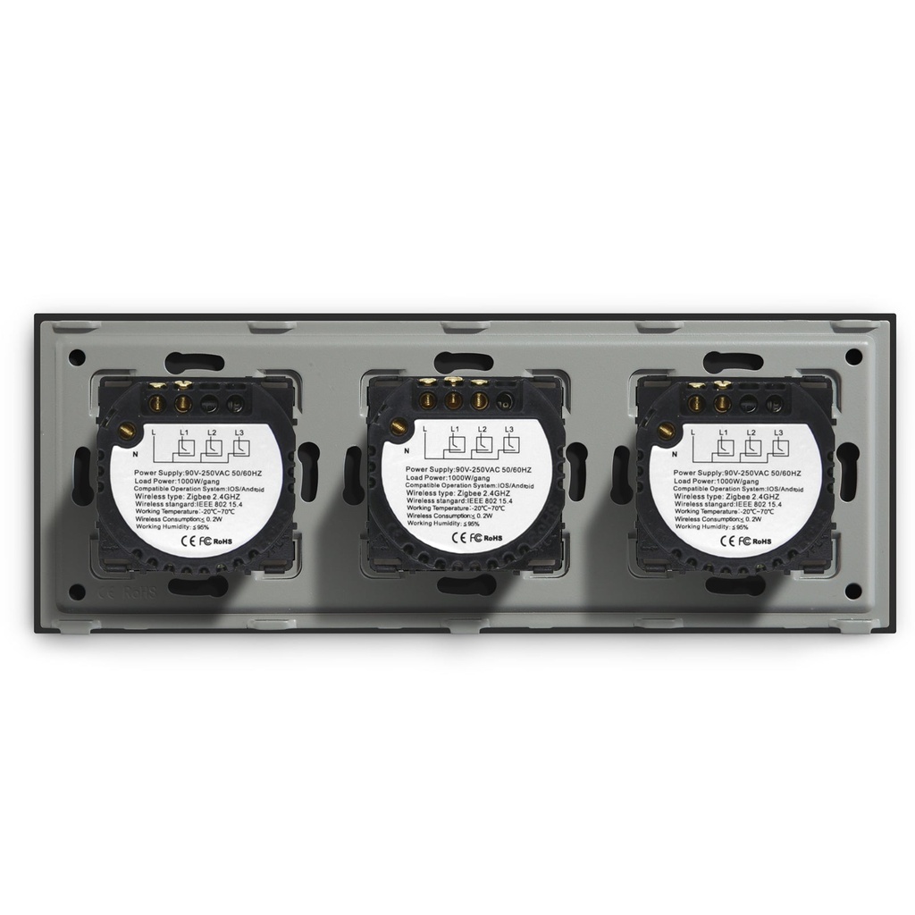 BSEED Zigbee hármas okos villanykapcsoló, 1–3 kapcsolós, 228 mm 18