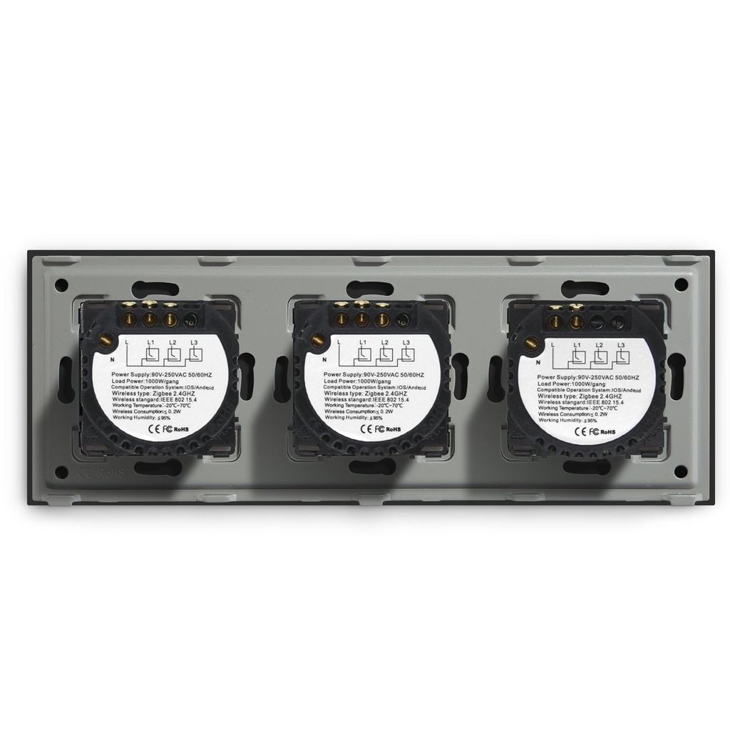 BSEED Zigbee hármas okos villanykapcsoló, 1–3 kapcsolós, 228 mm 20