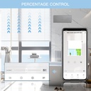 BSEED Zigbee érintős villanykapcsoló redőnykapcsolóval, üveg előlap, 157 mm 1