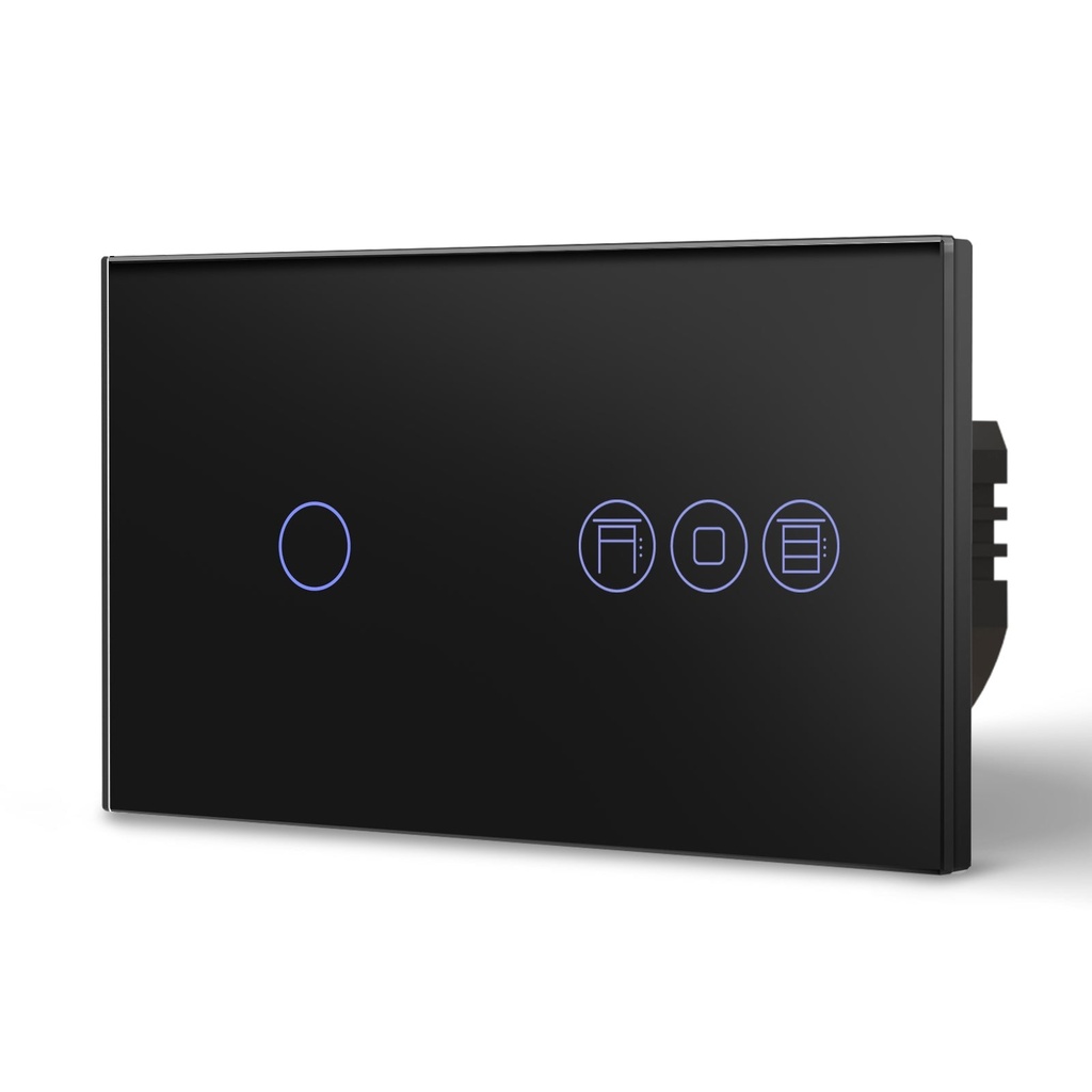 BSEED Zigbee érintős villanykapcsoló redőnykapcsolóval, üveg előlap, 157 mm 5