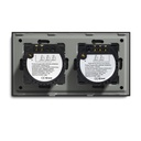 BSEED Zigbee érintős villanykapcsoló redőnykapcsolóval, üveg előlap, 157 mm 6