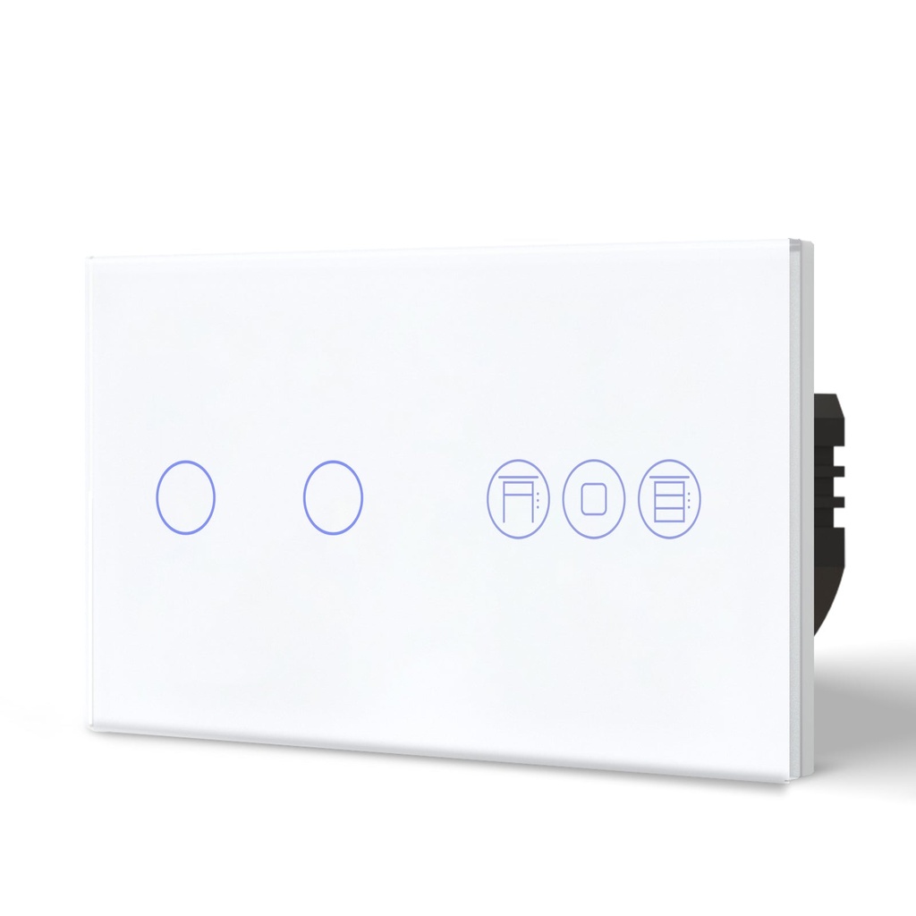 BSEED Zigbee érintős villanykapcsoló redőnykapcsolóval, üveg előlap, 157 mm 13