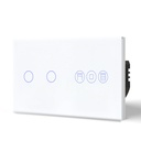 BSEED Zigbee érintős villanykapcsoló redőnykapcsolóval, üveg előlap, 157 mm 13