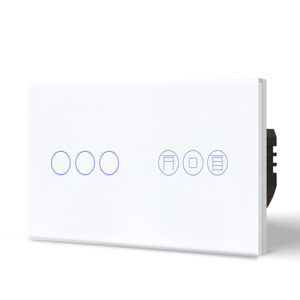 BSEED Zigbee érintős villanykapcsoló redőnykapcsolóval, üveg előlap, 157 mm 15