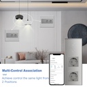 BSEED Zigbee-s érintős villanykapcsoló (nullvezeték nélkül) dupla EU konnektorral 5