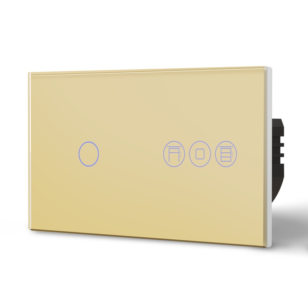 BSEED Zigbee érintős villanykapcsoló redőnykapcsolóval, üveg előlap, 157 mm 17