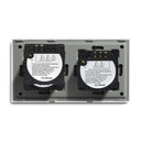BSEED Zigbee érintős villanykapcsoló redőnykapcsolóval, üveg előlap, 157 mm 18