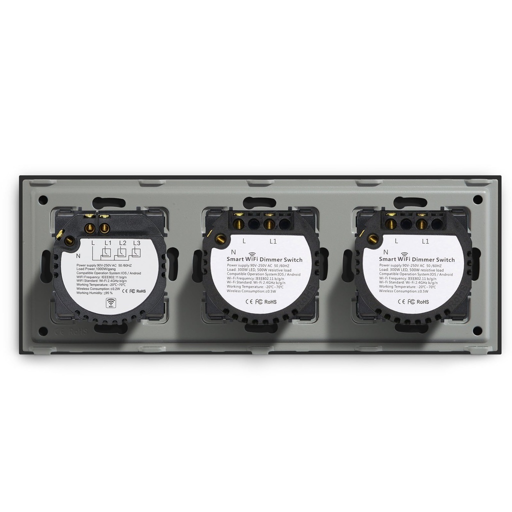 BSEED Wifi-s érintős villanykapcsoló dupla fényerő-szabályzóval, 228 mm 10