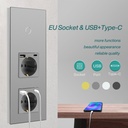 BSEED Zigbee-s érintős villanykapcsoló két hagyományos EU konnektorral, USB-C-vel 5