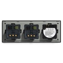 BSEED Zigbee-s érintős villanykapcsoló két hagyományos EU konnektorral, USB-C-vel 9