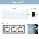 BSEED Wifi-s érintős fényerő-szabályzó és redőnykapcsoló, 299 mm-es üveg panel 8