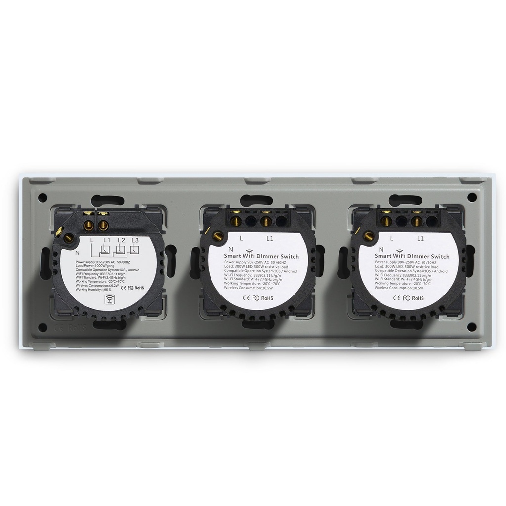 BSEED Wifi-s érintős villanykapcsoló dupla fényerő-szabályzóval, 228 mm 16