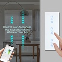 BSEED Zigbee tripla érintős redőnykapcsoló, 228 mm-es üveg előlap 3