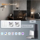 BSEED Echo Wifi-s okos kapcsoló dupla EU konnektorral és 20W USB-C porttal, 228 mm 9