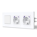 BSEED Echo Wifi-s okos kapcsoló dupla EU konnektorral és 20W USB-C porttal, 228 mm 10