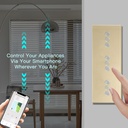 BSEED Zigbee tripla érintős redőnykapcsoló, 228 mm-es üveg előlap 19