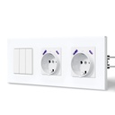 BSEED Echo Wifi-s okos kapcsoló dupla EU konnektorral és 20W USB-C porttal, 228 mm 14