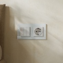 BSEED Click Zigbee okos betétek és üveg keretek, szabadon kombinálható, Fehér 1