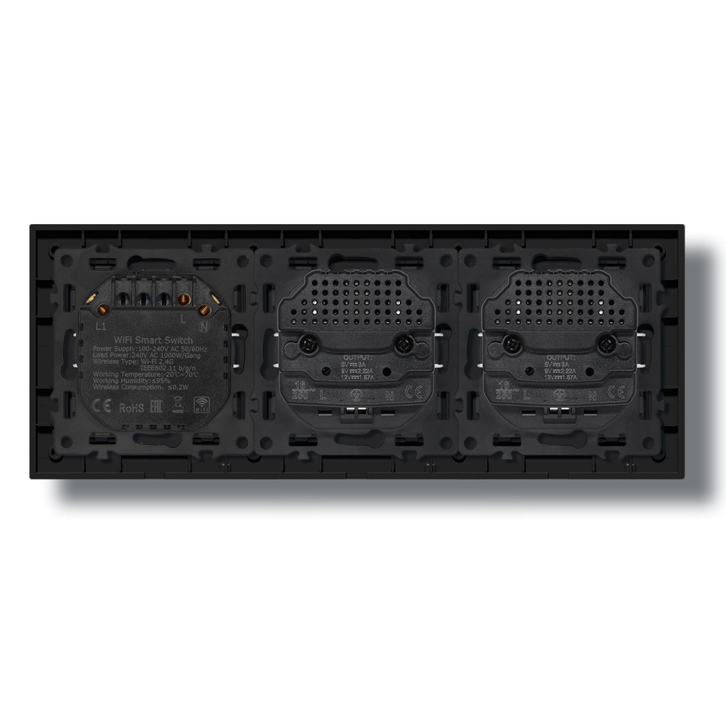 BSEED Echo Wifi-s okos kapcsoló dupla EU konnektorral és 20W USB-C porttal, 228 mm 19