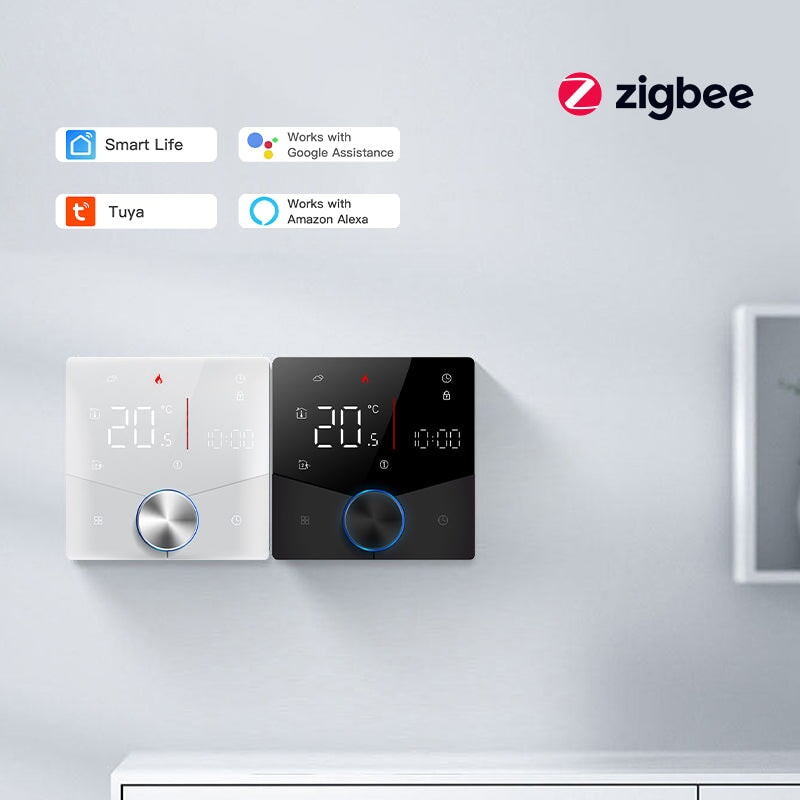BSEED Zigbee érintős padlófűtés-termosztát forgatógombbal, LED kijelzővel 9
