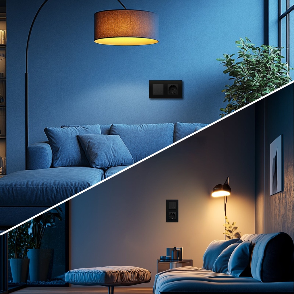 BSEED Echo Wifi-s okos kapcsoló EU konnektorral és 20W USB-C porttal, 157 mm 2