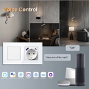 BSEED Echo Wifi-s okos kapcsoló EU konnektorral és 20W USB-C porttal, 157 mm 8