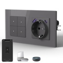 BSEED Echo Wifi-s okos kapcsoló EU konnektorral és 20W USB-C porttal, 157 mm 9