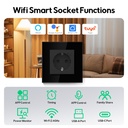 BSEED Wifi-s okos EU konnektor üveg előlappal, Alexa és Google Assistant 5