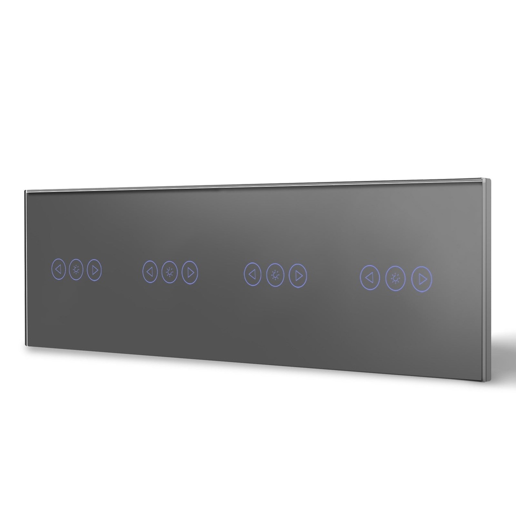 BSEED Wifi-s érintős fényerő-szabályzó és redőnykapcsoló, 299 mm-es üveg panel 15