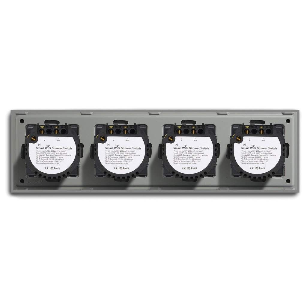 BSEED Wifi-s érintős fényerő-szabályzó és redőnykapcsoló, 299 mm-es üveg panel 16