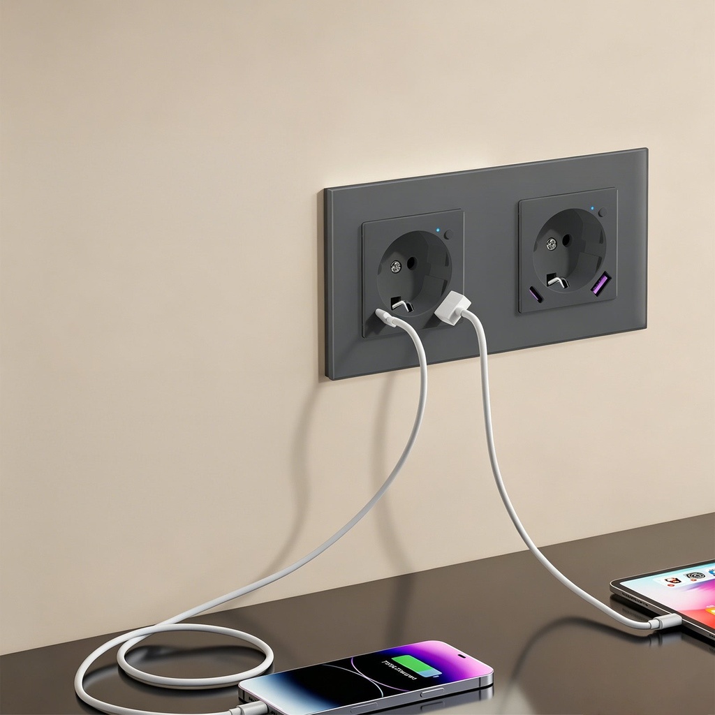 BSEED Echo Click Zigbee-s moduláris kapcsoló- és konnektorbetét, szürke 1