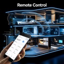 BSEED Echo Wifi-s okos villanykapcsoló dupla EU konnektorral, üveg előlap 5