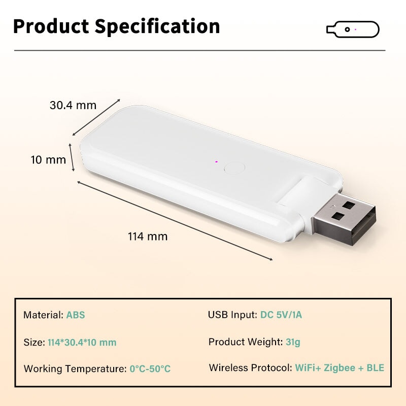 Tuya okos USB multi-mode átjáró (Zigbee + Bluetooth) 4