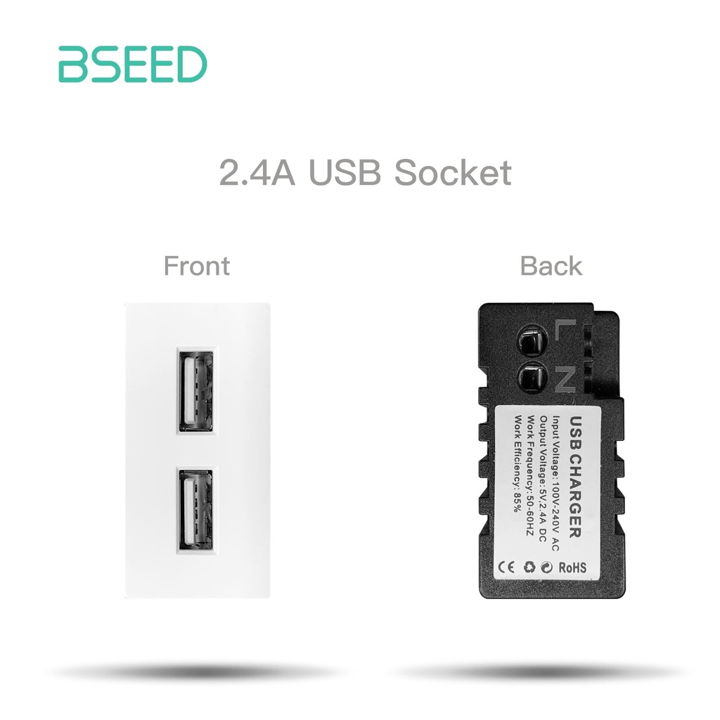 BSEED szabadon kombinálható aljzatmodulok és keret: USB, CAT, TV, HDMI (DIY) 3