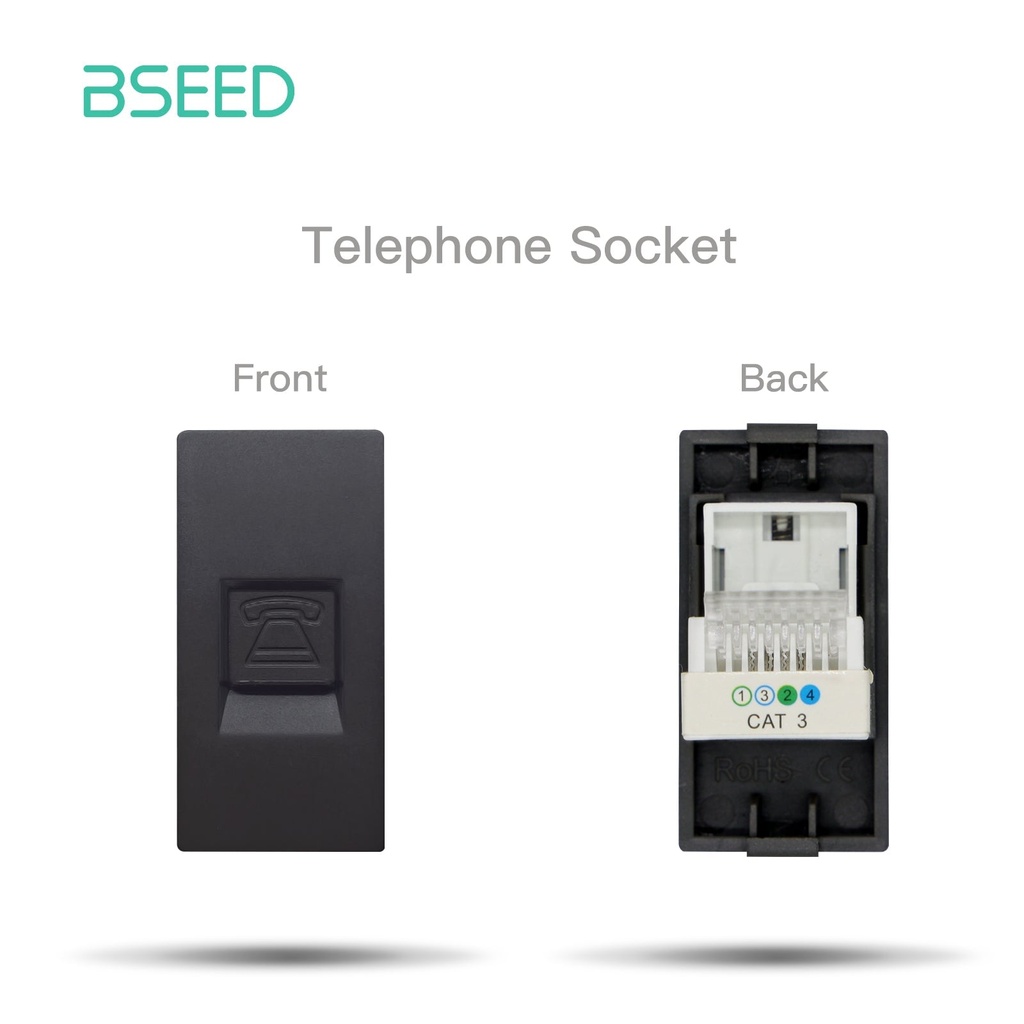 BSEED szabadon kombinálható aljzatmodulok és keret: USB, CAT, TV, HDMI (DIY) 10