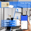 BSEED Zigbee érintős redőnykapcsoló EU konnektorral, üveg előlap, 157 mm 4