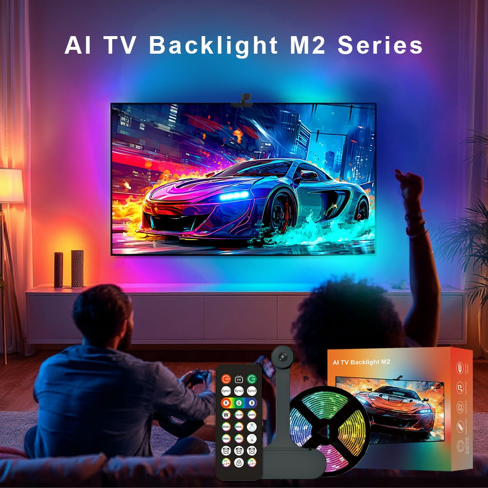 BSEED IP65 Wifi-s és Bluetooth-os LED neon TV fénycsík AI kamerával 1